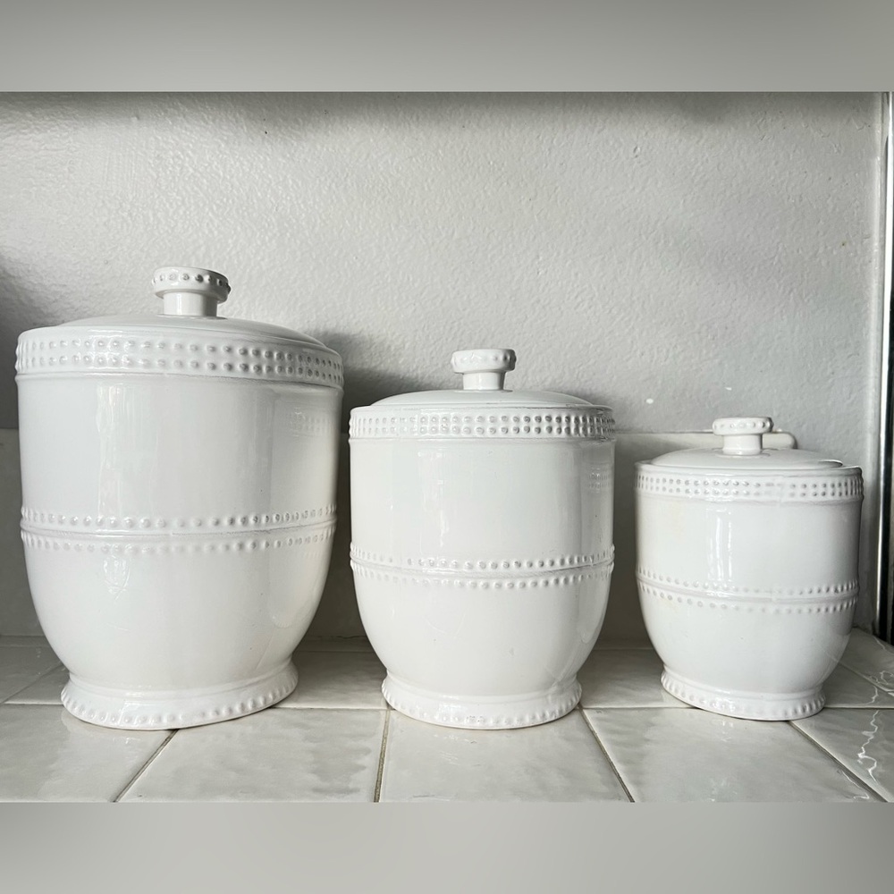 White Ceramic Canister Set